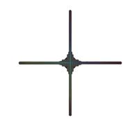 JHXHFJXZ 100cm 3D Hologram Fan With High Image Quality LED Holographic Advertising Display 1024 * 1024 For Bar, Shop, Halloween, Christmas Easy to Change Video