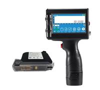 JHXHFJXZ 12.7mm Image Picture QR Code Serial Number Portable Mask Online Printer Hand Jet Handheld Thermal Inkjet Printer Wide Printing Material(Printer 1 ink)