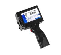 JHXHFJXZ 12.7mm Label Printer Handheld Inkjet Printer QR Bar Batch Code Date Number Logo Expiry Date Coding English Portable Machine Wide Printing Material(Printer 1Black ink)