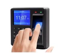 JHXHFJXZ 2.4 Inch Attendance Machine Fingerprint/Password/ID Card Recognition Time Clock Employee Checking-in Recorder Multi-language for Small Businesses