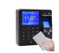 JHXHFJXZ 2.4 Inch Attendance Machine Fingerprint/Password/ID Card Recognition Time Clock Employee Checking-in Recorder Multi-language for Small Businesses