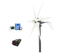 JHXHFJXZ 2000W Horizontal Turbine Wind Turbine Generator Kit, 12V/24V/48V Low Noise Vertical Axis Wind Turbine Generator With Controller for Home, Farm, RVs, Boats(Off grid system,48V_2000W)