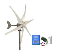 JHXHFJXZ 3000W Horizontal Wind Turbines Generator 12V/24V/48V Low Noise Wind Turbine 5 Blade Family With Controller for Home, Farm, RVs, Boats(Type3,24V_3KW)