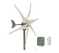 JHXHFJXZ 3000W Horizontal Wind Turbines Generator 12V/24V/48V Low Noise Wind Turbine 5 Blade Family With Controller for Home, Farm, RVs, Boats(Type1,12V_3KW)