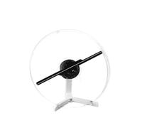 JHXHFJXZ 32CM 3D Hologram Fan Table Mini Holographic Projector 720X720 Advertising Display For Business,Bar,Halloween Easy to Change Video
