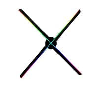 JHXHFJXZ 3D Fan Hologram Projector Wall-Mounted Wifi LED Holographic Lamp Player Remote Advertising Display Support Images And Video Easy to Change Video