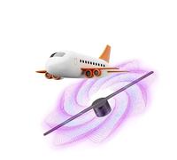 JHXHFJXZ 3D Hologram Display Fan Two Blades 42cm LED Naked Eye Holographic Advertising Display For Bar, Shop, Halloween, Christmas Easy to Change Video