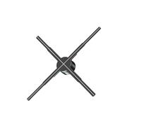 JHXHFJXZ 3D Hologram Fan, Wifi Real-time Ultra HD 2512LED Lights Advertising Display Holographic Lights Player Projector For Store,Bar Easy to Change Video(56cm HD edition)