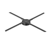 JHXHFJXZ 3d Hologram Projector Fan Halloween Christmas Display Custom Logo Transparent Led Display Advertising Light Easy to Change Video(56cm 672LED)