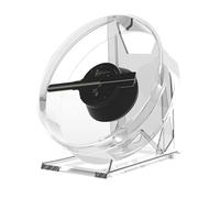 JHXHFJXZ 3D Holographic Advertising Lights, LED Desktop Model Fan Screen With Audio Playback With Transparent Cover Holographic Fan Easy to Change Video