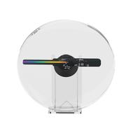 JHXHFJXZ 3D Holographic Projector Advertising Machine Desktop Fan With Audio Playback Image Music Player Holographic Advertising Machine Easy to Change Video