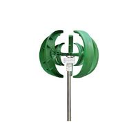 JHXHFJXZ 4000W 12V 24V 48V Wind Turbines Generator Lantern 5 Blades Motor Kit Vertical Axis For Home Hybrids Streetlight Electromagnetic for Home, Farm, RVs, Boats(Green,WITHOUT CONTROLLER_12V)