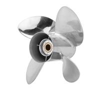 JHXHFJXZ 4Pcs Blades Outboard Propeller Stainless Steel 13 X 19 RH Pitch Fit For 50-130 Engine RH Propeller Fit Your Boat Well