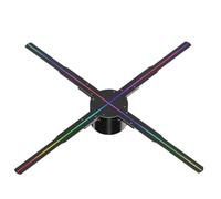 JHXHFJXZ 56CM 3D Hologram Projector Fan, Wifi Advertising Logo Light, LED Holographic 678 Lamp Beads Support Multiple Splicing Synchronization Easy to Change Video