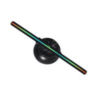 JHXHFJXZ 6.3in/16cm 3D Hologram Fan, 144 0603 LED Beads Holographic Projector, HD Flicker Free Screen TF&APP Control Christmas Halloween Easy to Change Video