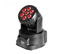 JHXHFJXZ 7 * 10W RGBW 4in1 Moving Head Light Controller LED Sound Activated Stage Lights for Wedding Party Concert Show Lighting for Home Room Dance Parties