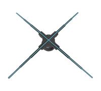 JHXHFJXZ 70-100CM 3D Hologram Fan, Holographic Projector Display, 1280P HD LED Hologram Fan Stereo Advertising Machine Display With Audio Easy to Change Video(70CM)