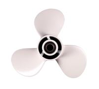 JHXHFJXZ 9 7/8 Inch X 10 1/2 Inch-F Aluminum Alloy Outboard Propeller White Outdoor Propeller, For 20-30 HP 664-45945-00-EL Fit Your Boat Well