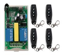JHXHFJXZ AC Wireless Remote Control Switch Receiver + Transmitter Motor Garage Door Projection Screen Shutters for Factories, Schools, Residences(Kit4)