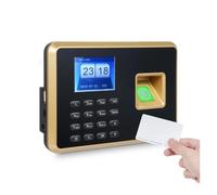 JHXHFJXZ Biometric Time Clock Attendance Machine For Employees 1000pcs Fingerprint/Password/ID Card Recognition 5 Languages for Small Businesses(Type 1)