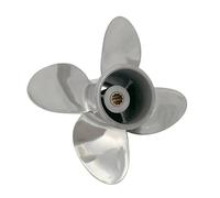 JHXHFJXZ Boat Propeller Propeller 9.9x10 4 Blades 25-30 Engines Stainless Steel 10 Tooth Spline RH Fit Your Boat Well