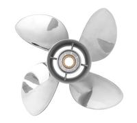 JHXHFJXZ Boat Propeller Rh Rotation 4 Blades Stainless Steel 13 X 19 Rh Pitch Boat Outboard Propeller For Marine For 50-130 Engine Fit Your Boat Well
