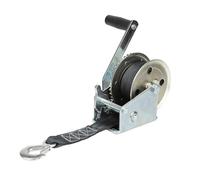 JHXHFJXZ Cable Crank Winch 600LBs Two Way Ratchet Manual Winch Steel Construction Manual Winch With Polyester Strap & Hook For Towing Precisely Control the Movement