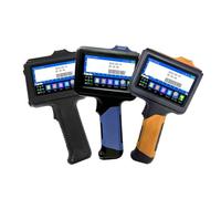 JHXHFJXZ E19 12.7mm Multi-Color Portable Handheld Printer Fully Closed Body Text QR Barcode Batch Number Logo Date Label Printer Wide Printing Material(Black)