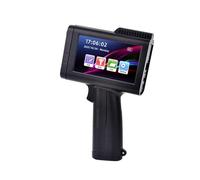 JHXHFJXZ English Portable Small Label Handheld Inkjet Printer Production Date QR Code Batch Number HD Printing Fadeless Fast Drying Wide Printing Material(Printer - Red Ink)