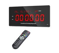 JHXHFJXZ Gym Timer Interval Workout Clock for Home Garage Ultra-Clear 2" LED Digit with Remote 14.17"x 6.18" Count Down/Up Fitness Timer Easy Control