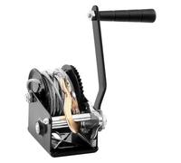 JHXHFJXZ Hand Winch, 800lbs Pulling Capacity, Boat Trailer Winch Heavy Duty Rope Crank W/ 33 Ft Steel Wire Cable & Two-Way Ratchet Precisely Control the Movement