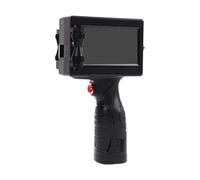 JHXHFJXZ Handheld Inkjet Printers Multiple Languages Portable Smart Labels Production Date Characters QR Code Encoders Quick Drying Ink Wide Printing Material(Printer-Black Ink)
