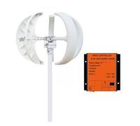 JHXHFJXZ High Efficiency Wind Turbine Generator With Wind MPPT Controller 400W 12V 24V Household Small Vertical Lantern Wind Generator for Home, Farm, RVs, Boats(White,24V)