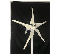 JHXHFJXZ Horizontal Turbine 3000W Low Noise Wind Turbine Generator Kit 12V/24V/48V Low Wind High Eificiency Automitic Multi-leaf for Home, Farm, RVs, Boats(800W,WITH MPPT CONTROLLER_24V)