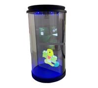 JHXHFJXZ Interactive Holograms 5.5inch Small Advertising Light Box 3D Digital Screen Easy to Change Video