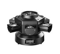 JHXHFJXZ LED 6 Arms 10x12W RGBW Moving Head Light 150W Stage Lighting Party DJ Disco Strobe Sound Activated for Home Room Dance Parties