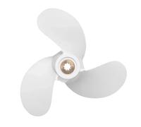 JHXHFJXZ Marine Outboard Propeller White Propeller 9 Spline Tooth Aluminium Alloy For 2.5-3 6L5-45943-00-EL 7 1/4 x 6 Fit Your Boat Well
