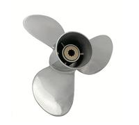 JHXHFJXZ Propeller 9 1/4x9 Fit For Outboard 9.9HP-15HP 3 Blades Stainless Steel, 58100-93723-019 Fit Your Boat Well