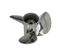 JHXHFJXZ Stainless Steel Outboard Propeller 11 1/8 X 14 OEM Fit Engines 25-60 HP 3 Blade Ref No.697-45970-00-98, 13 Spline Tooth Fit Your Boat Well