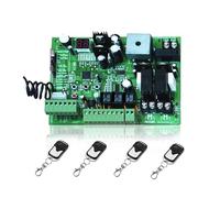 JHXHFJXZ Universal Type 24V PCB Board For Automatic Double Arms Swing Gate Opener Control Board Panel Smart Control Center System for Factories, Schools, Residences(4 remote 24v)