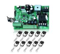 JHXHFJXZ Universal Type 24V PCB Board For Automatic Double Arms Swing Gate Opener Control Board Panel Smart Control Center System for Factories, Schools, Residences(10 remote 24v)