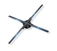 JHXHFJXZ Z3H 65cm 3D Hologram Fan Rotating HD LED Holographic Advertising Display For Bar, Shop, Halloween, Christmas Easy to Change Video