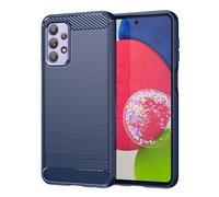 Jhxtech Case for Galaxy A23 Case, Samsung A23 SM-A236B Case, Ultra Slim Phone Cover with Shock-Absorption Carbon Fiber TPU Rubber Protective Cases for Samsung Galaxy A23 Navy Blue