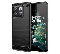 Jhxtech Case for OnePlus 10 Pro NE2210 Case, Ultra Slim Phone Cover with Shock-Absorption Carbon Fiber TPU Rubber Protective Cases for OnePlus 10 Pro Black