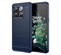 Jhxtech Case for OnePlus 10 Pro NE2210 Case, Ultra Slim Phone Cover with Shock-Absorption Carbon Fiber TPU Rubber Protective Cases for OnePlus 10 Pro Navy Blue