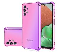 Jhxtech for Galaxy A13 4G Case (Not for 5G) SM-A135F Case, Clear Gradient Case Anti Scratch TPU Cover Protective Case for Samsung Galaxy A13 4G (pink/purple)