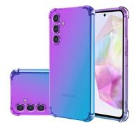 Jhxtech for Galaxy A36 5G Case, for Samsung A 36 SM-A366B Case, Clear Cute Gradient Phone Cover Slim Anti Scratch Flexible TPU Cover Shockproof Protective Cases for Samsung Galaxy A36 5G Purple/Blue