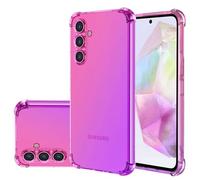 Jhxtech for Galaxy A36 5G Case, for Samsung A 36 SM-A366B Case, Clear Cute Gradient Phone Cover Slim Anti Scratch Flexible TPU Cover Shockproof Protective Cases for Samsung Galaxy A36 5G Pink/Purple