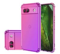 Jhxtech for Pixel 8A Case/for Google8A G6GPR Case, Clear Cute Gradient Phone Cover Slim Anti Scratch Flexible TPU Cover Shockproof Protective Cases for Google Pixel 8A Pink/Purple