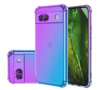 Jhxtech for Pixel 8A Case/for Google8A G6GPR Case, Clear Cute Gradient Phone Cover Slim Anti Scratch Flexible TPU Cover Shockproof Protective Cases for Google Pixel 8A Purple/Blue
